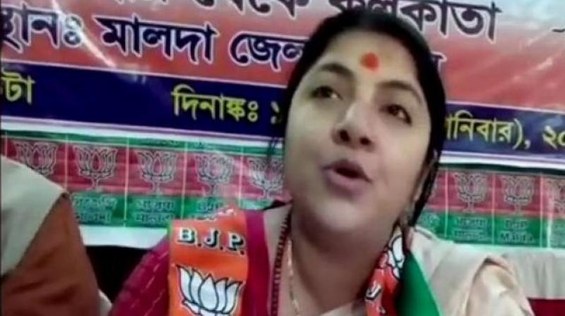 She alleged that women were being harassed by Trinamool Congress (TMC) workers in the state and they were not able to venture out freely. (Photo: ANI)