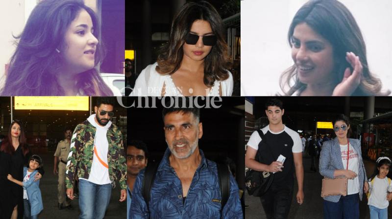 Peecees mysterious gesture, kicks off film, Akshay, Aishwarya with family snapped