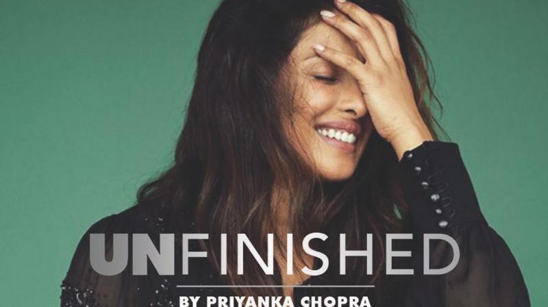 Priyanka Chopra on Unfinished cover.