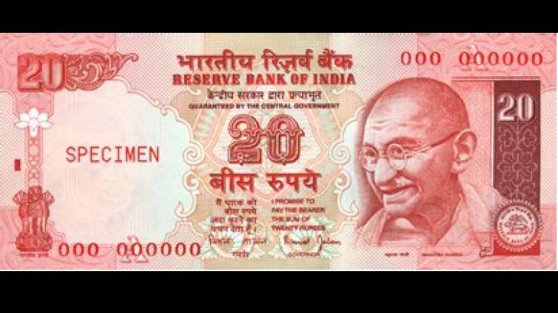 New Rs 20 notes are on anvil.
