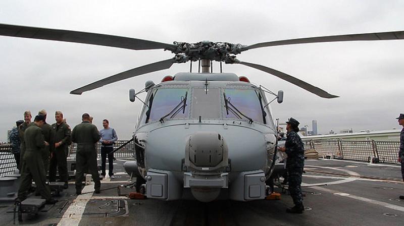 India has sent a letter of request to the US for an \urgent requirement\ of 24 multi-role MH 60 Romeo Seahawk helicopters, sources said. (Photo: lockheedmartin.com)