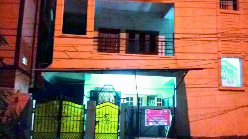 The house belonging to Income Tax officer Boddu Venkateswaran Rao