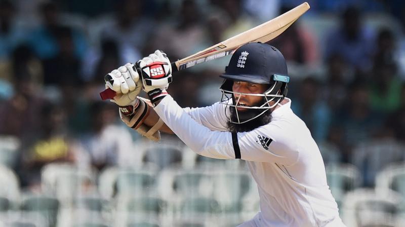 Moeen Ali hit his fifth Test hundred and second of the series in Chennai. (Photo: PTI)