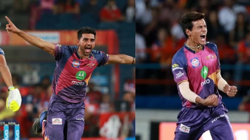 BCCI first named named Rajasthan medium pacer Deepak Chahar (Left) in the the Board Presidents XI squad for the warm-up games against New Zealand only to replace him with cousin brother Rahul (Right), who is a leg-spinner. (Photo: BCCI)