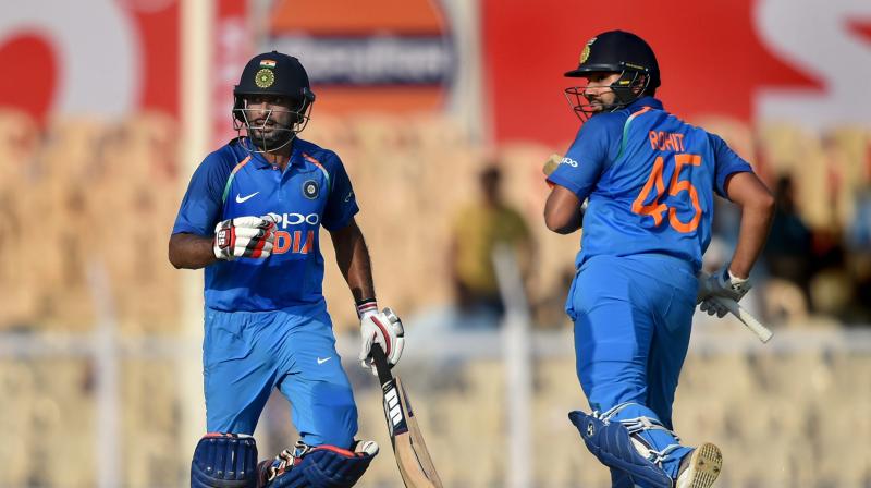 Earlier, explosive tons by Ambati Rayudu and Rohit Sharma made sure West Indies had to do more then what they had done in Pune. (Photo: PTI)