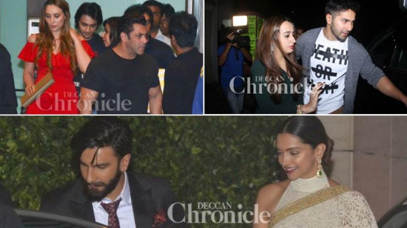 Salman Khan and Iulia Vantur, Varun Dhawan with Natasha Dalal, Ranveer Singh and Deepika Padukone spotted.