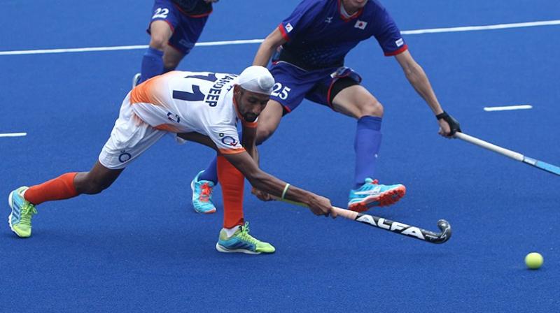 Mandeep Singh broke the Japanese hearts, scoring a late hat-trick. (Photo: Hockey India/ Twitter)