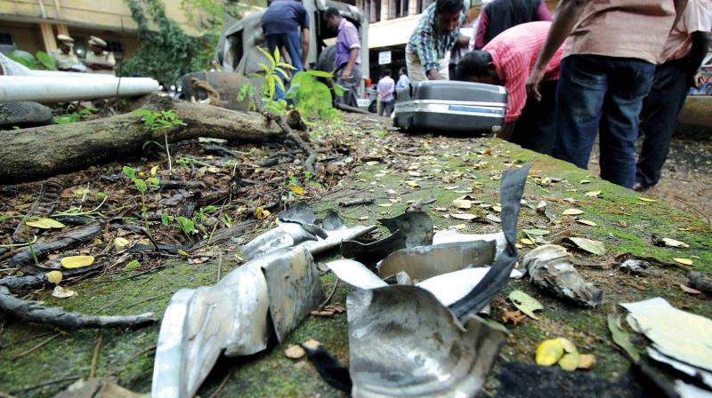 A file photograph of the blast site in Kollam court