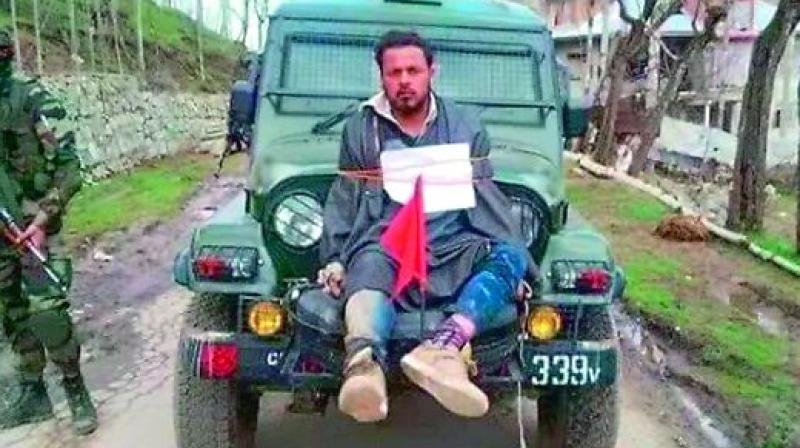 Farooq Dar was used as a  human shield  by the Army against stone-pelters three months back.