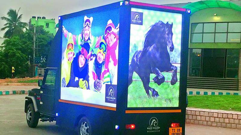 Black Stallion on Hyderabd roads.