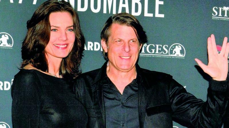 Terry Farrell and Adam Nimoy