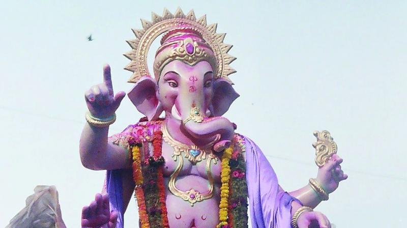 Demand for domestic Ganesh idols, which range from six inches to one feet, has increased.