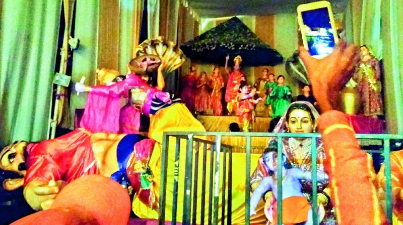 Picture of the of the life-sized models and puppets depicting Krishnas life used in the show this year. (Photo: DC)