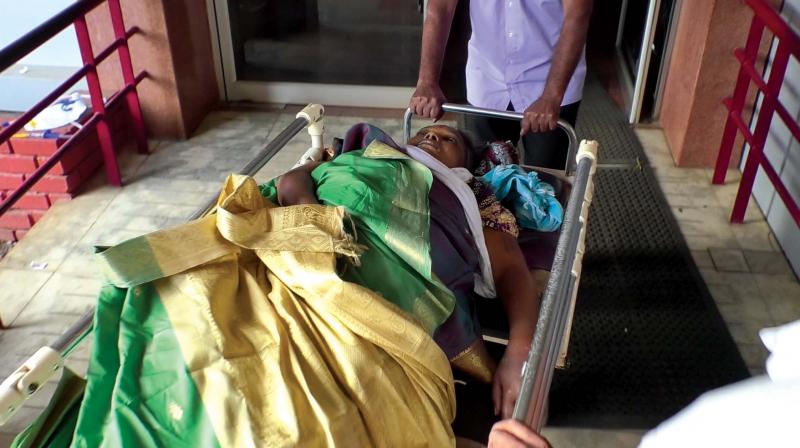 Relatives shifted Rathnam (left), who was surviving on ventilator, to her house against medical advice so that her end may be at her house.