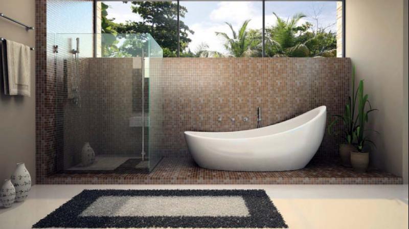 A bathroom is that personal space where one can relax and there are many ways to embellish it.