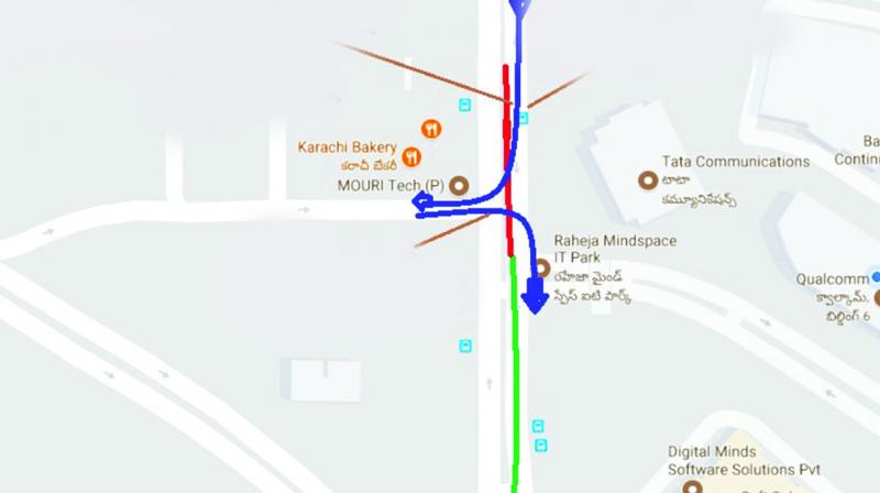 Traffic from Lemon Tree going towards Raheja.