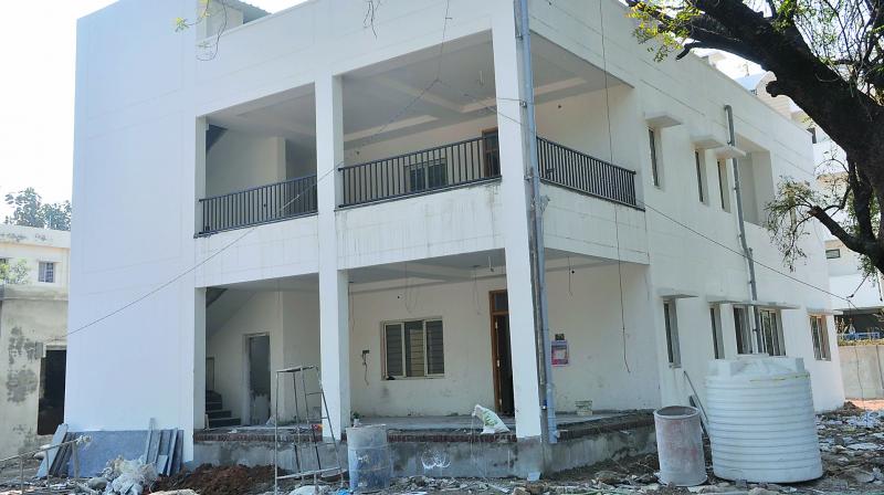 Nizamabad urban MLA official residences are in completion stages. (Photo: DC)