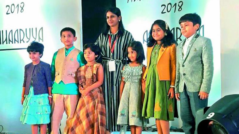 Aruna Penmetsa created a special collection for kids, and even had her daughter and nephew as her models.