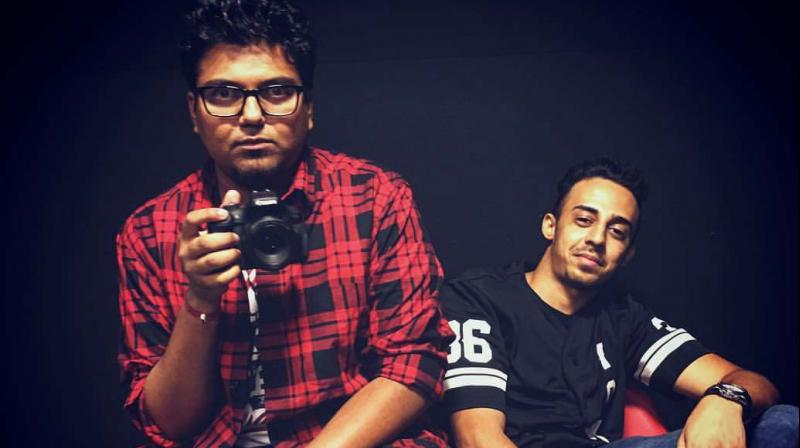 YouTubers Naser Al Azzeh and Vineeth Parvasthoor Rajkumar who call themselves Jordindian.