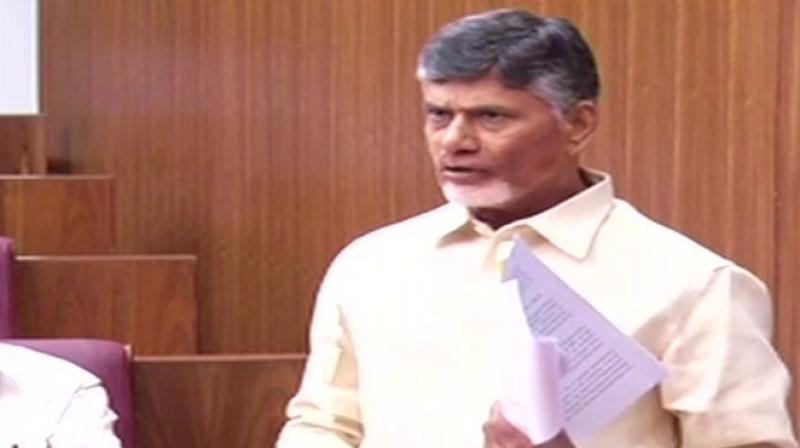 Bifurcation promises are not yet fulfilled. Had special status been included in the Act in then Lok Sabha then, this situation would have not arisen: Andhra Pradesh CM N Chandrababu Naidu in state assembly. (Photo: ANI/Twitter)