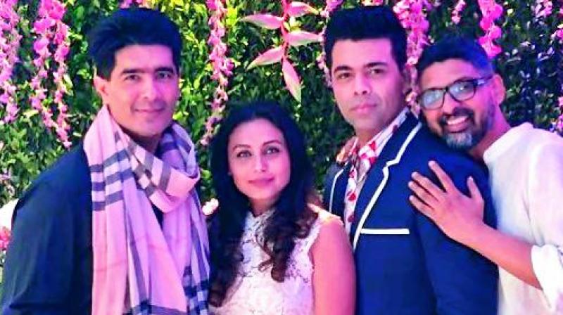 Manish Malhotra, Rani Mukerji, Karan Johar, Niranjan Iyengar.