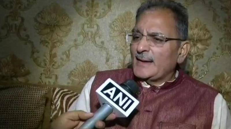 Kavinder Gupta was among 8 new ministers who were sworn in on Monday and joined the states PDP-BJP government led by Mehbooba Mufti. (Photo: ANI/Twitter)