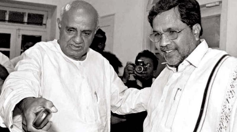 H. D. Deve Gowda and Chief Minister Siddaramaiah