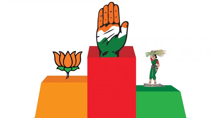 The BJP saved its face with the victory of Uday Garudachar from Chickpet, but the party lost Dasarahalli to the JD(S) as S. Muniraju was defeated.
