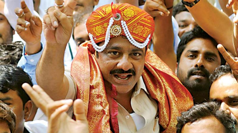 Zameer Ahmed celebrates his victory on Tuesday.   (Photo: DC)