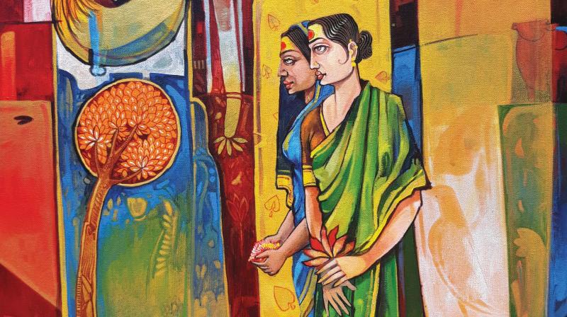 An experts review Germination at Venkatappa Art Gallery.