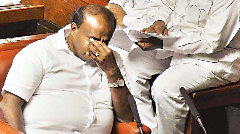 Chief Minister H.D. Kumaraswamy at the session.  (Photo: DC)