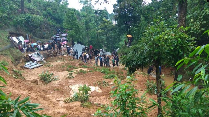 The bodies of seven of the nine people missing following the landslides have been recovered, District Deputy Commissioner Rabinder Singh said. (Photo: ANI/Twitter)