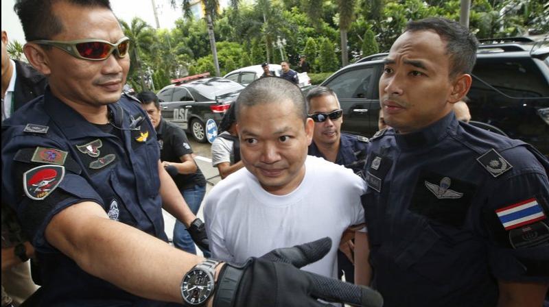 Wiraphon was convicted of money laundering, fraud and violating the Computer Crime Act for raising funds online, a Bangkok court official said. (Photo: AP)