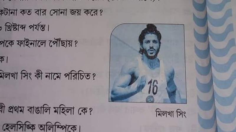 The image was captioned as Milkha Singh in Bengali. (Photo: Twitter | @Lyfeghosh)
