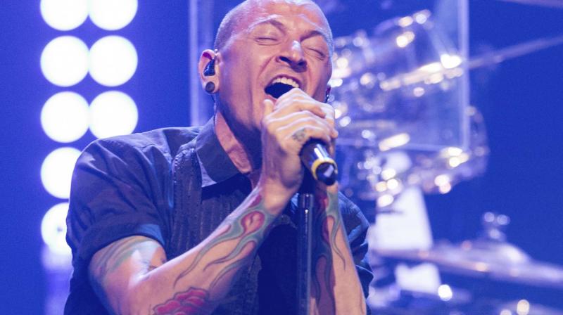 In this June 18, 2014 file photo, Chester Bennington of Linkin Park performs during the iHeartRadio Live Series in Burbank, Calif. (Photo: AP)