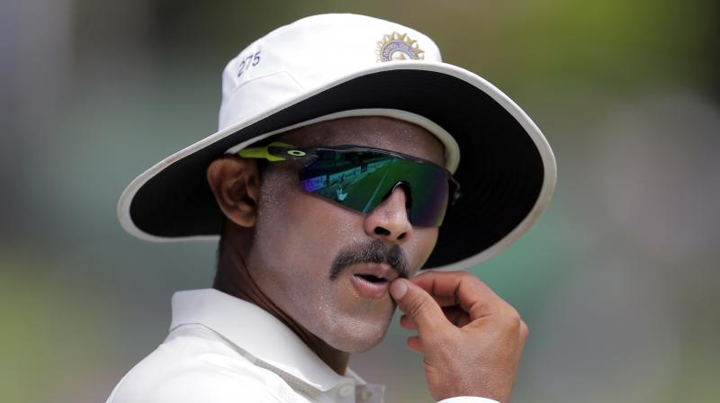Ravindra Jadeja became the second fastest Indian to reach 150 Test wickets when he bowled Dhananjay de Silva during the second Test against Sri Lanka. (Photo: AP)