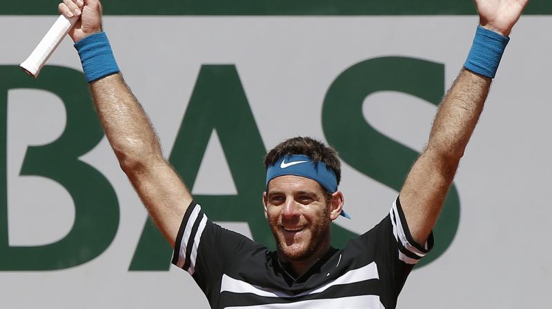 Del Potro wept courtside after downing third seed Marin Cilic 7-6 (7/5), 5-7, 6-3, 7-5. (Photo: AP)