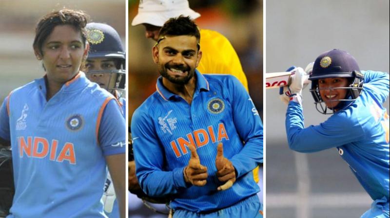 Kohli will walk away with a prize money of Rs 15 lakh for each season in the mens category, while Harmanpreet and Mandhana will become maiden recipients of the awards for best international cricketer (women)(Photo: BCCI)