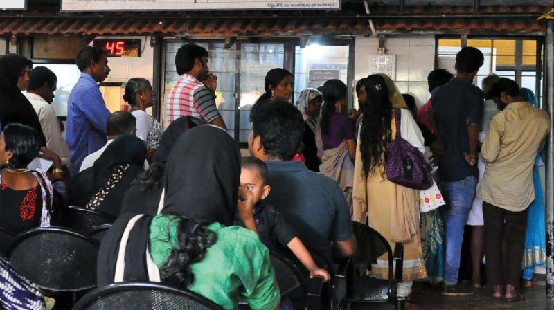 The rush at the out-patient wing of Government General Hospital at Kozhikode beach on Thursday.
