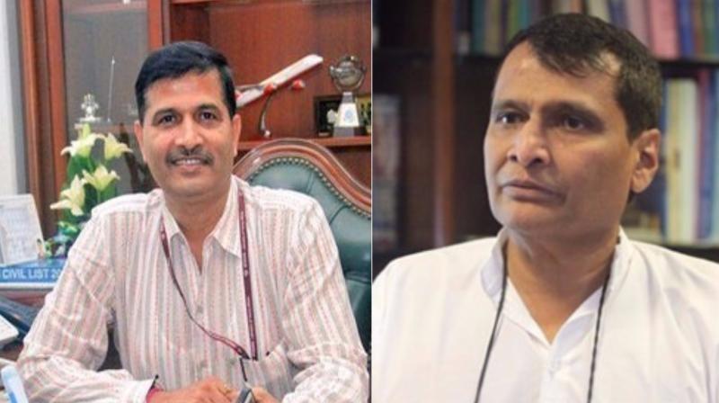 Railway Board Chairman Ashwani Lohani and Railways Minister Suresh Prabhu (right). (Photos: ANI/PTI)