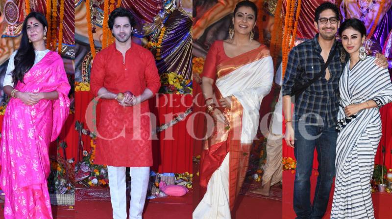 Durga Puja 2018: Katrina, Varun, Mouni, Kajol and others  visit pandal