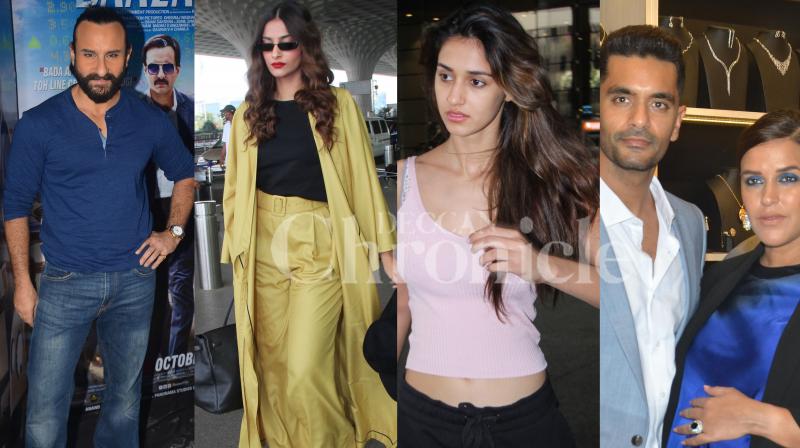 Snapped: B-Town stars Saif, Disha, Neha-Angad, Sonam spotted in the city