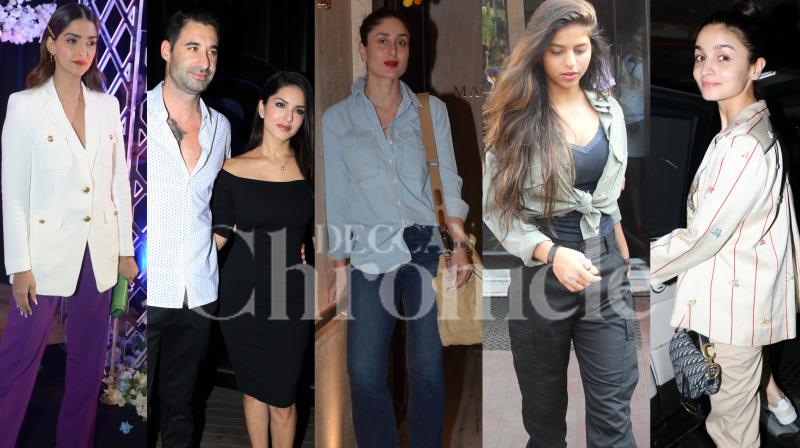 Spotted: Kareena, Alia, Sonam, Sunny, Suhana & others step out in style