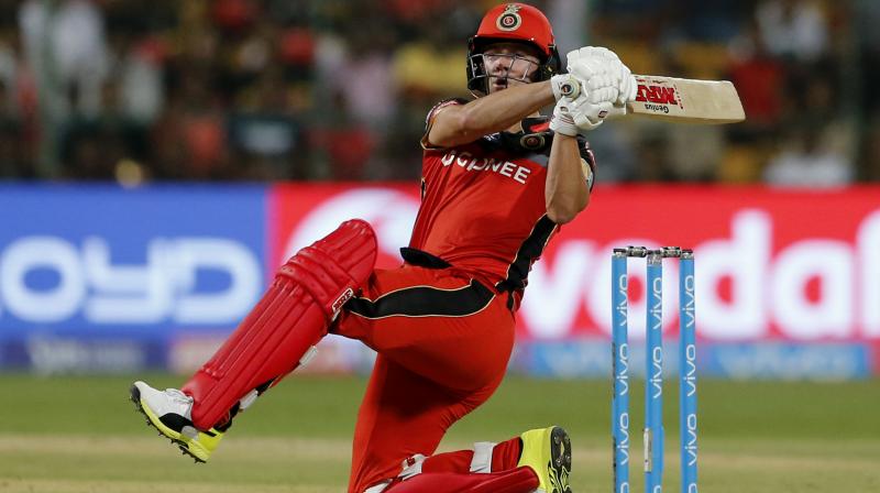 While AB could not score many in his last game against Rising Pune Supergiant in Bengaluru as he was stumped by MS Dhoni off Imran Tahirs bowling, he has, thus far, scored 137 runs in 3 games, with an unbeaten 89 against Glenn Maxwell-led Kings XI Punjab. (Photo: AP)