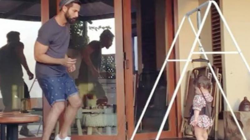 Shahid shakes a leg with daughter Misha on International Dance Day.