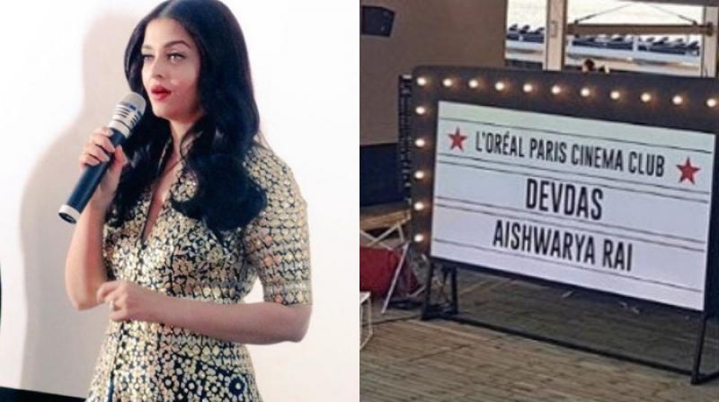 Aishwarya Rai Bachchan at the screening of Devdas at the 70th edition of Cannes Film Festival. (Photo: Instagram/aishwaryaraifanclub)