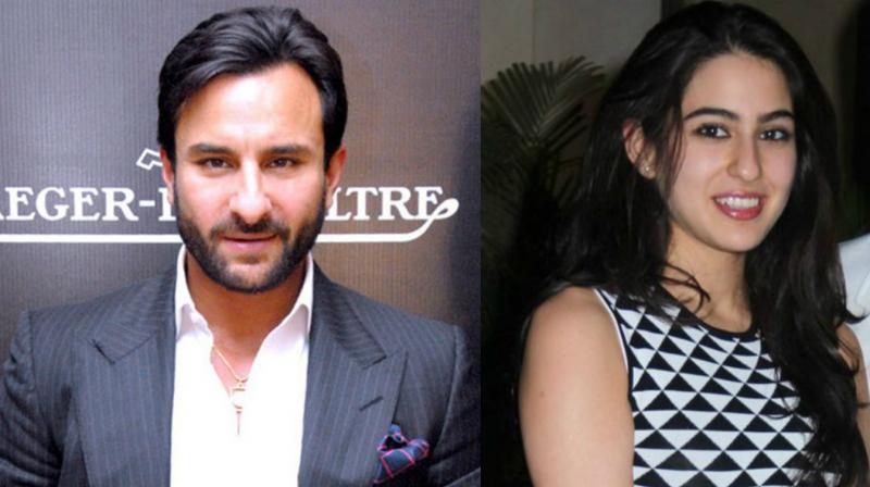 Saif Ali Khan and his daughter Sara Ali Khan.