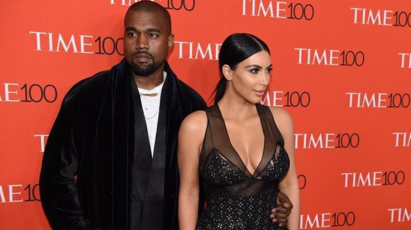 Kanye West and Kim Kardashian. ()