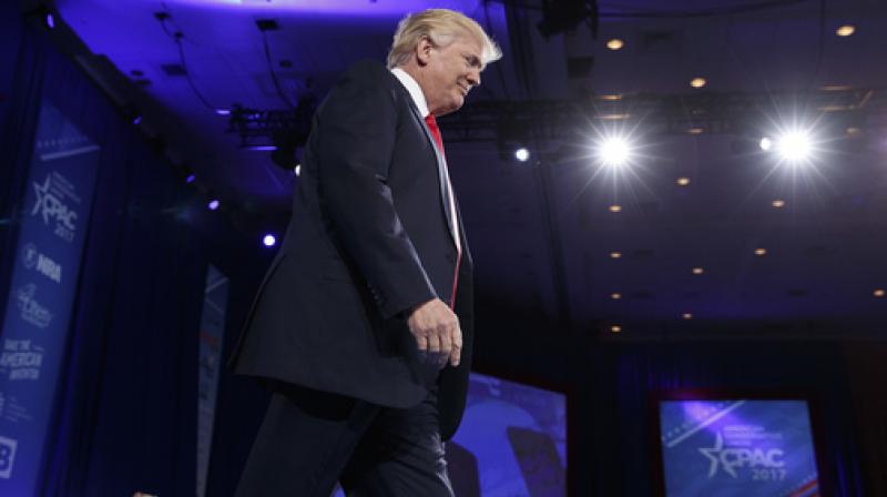 President Donald Trump arrives to speak at the Conservative Political Action Conference.  (Photo: AP)(P:hoto)