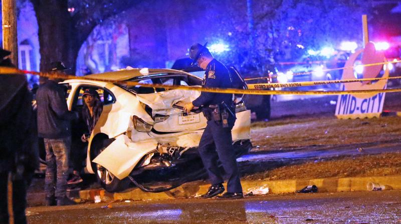 Drunken driver ploughs into crowd at New Orleans Mardi Gras parade